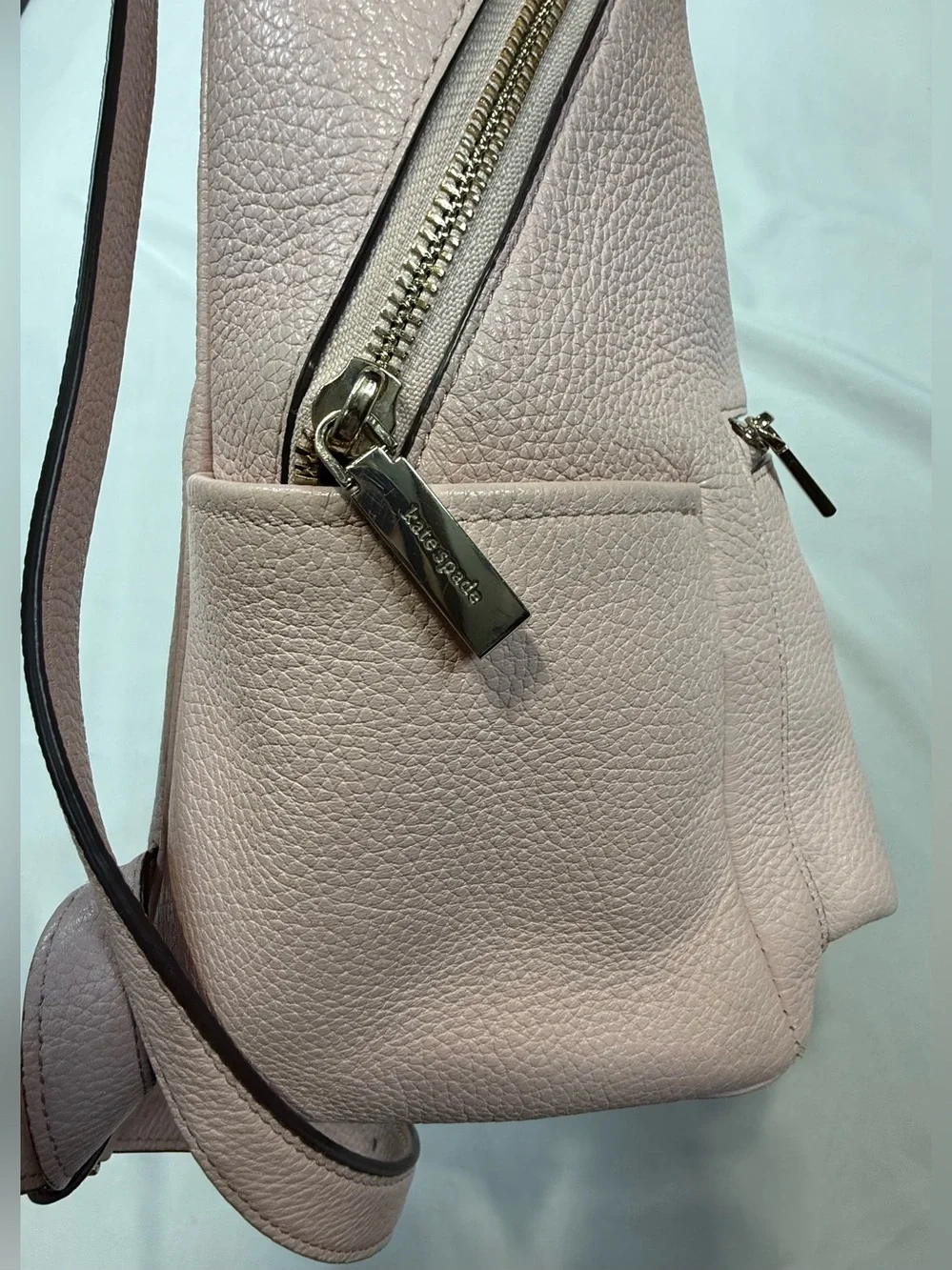 kate spade Pale Pink Pebbled Leather  Backpack